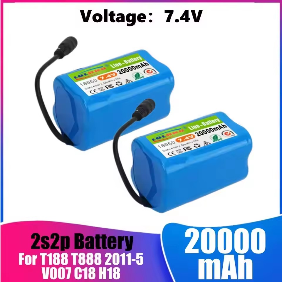 Fish Finder Charger - 7,4V 20000mAh Akku mit USB-Ladegerät für