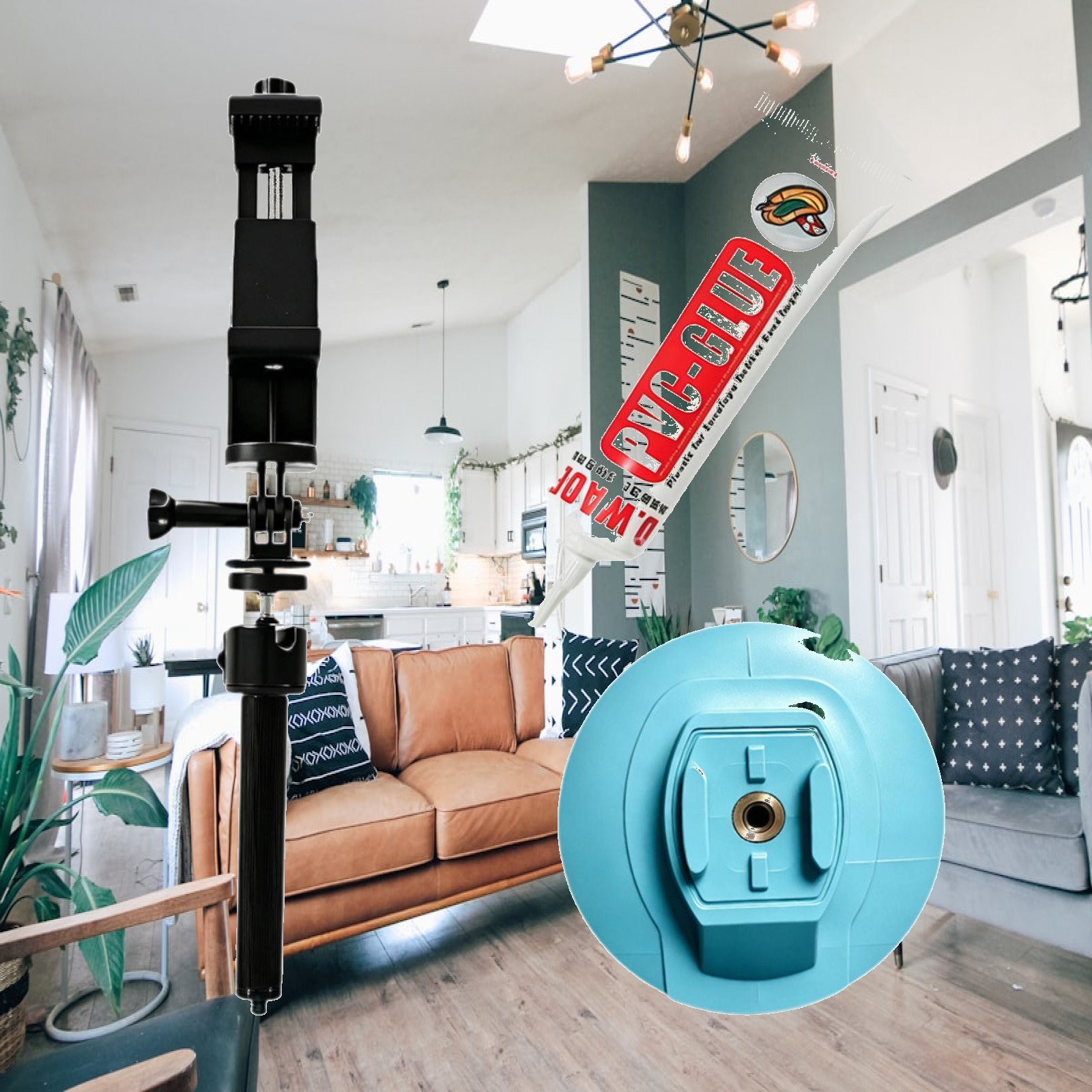 Fishing Camera - Kajak-Handyhalterung Sportkamera-Halterung Handyhalterung Kajak-Zubehör für Outdoor-Angeln