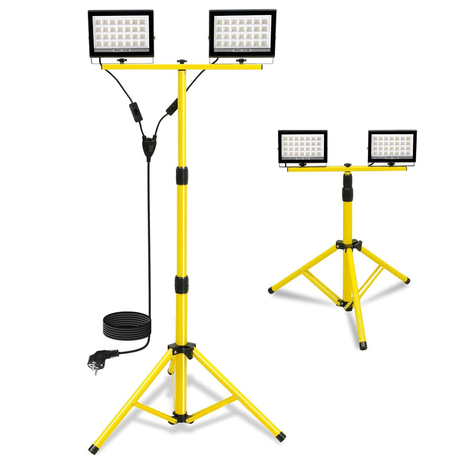 Fishing Light - LED-Arbeitsleuchte mit Ständer, verstellbar, 6000 K,